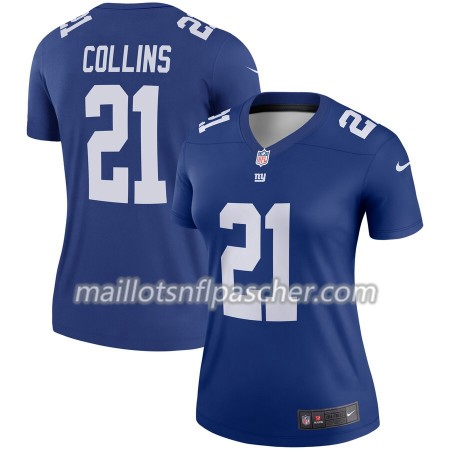 Maillot New York Giants Landon Collins 21 Nike Bleu - Femme